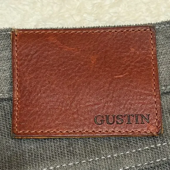 Gustin Jeans Mens 33 x 36 Gray California Straight Fit Denim Classic Made in USA - Picture 6 of 10